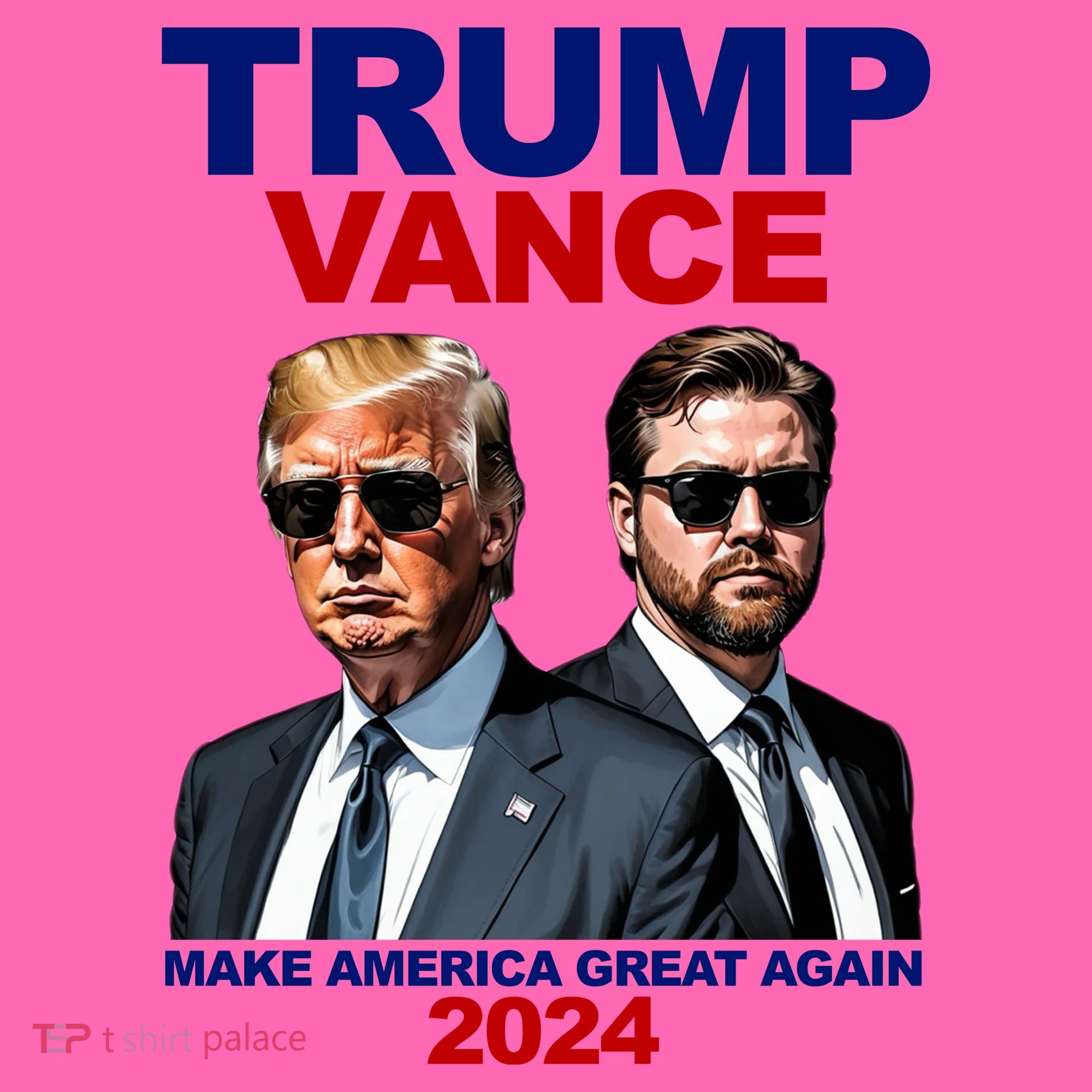Trump Vance Make America Great Again 2024 Republican Stripe Pom Pom Beanie