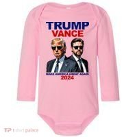 Trump Vance Make America Great Again 2024 Republican Baby Long Sleeve Bodysuit thumb 0