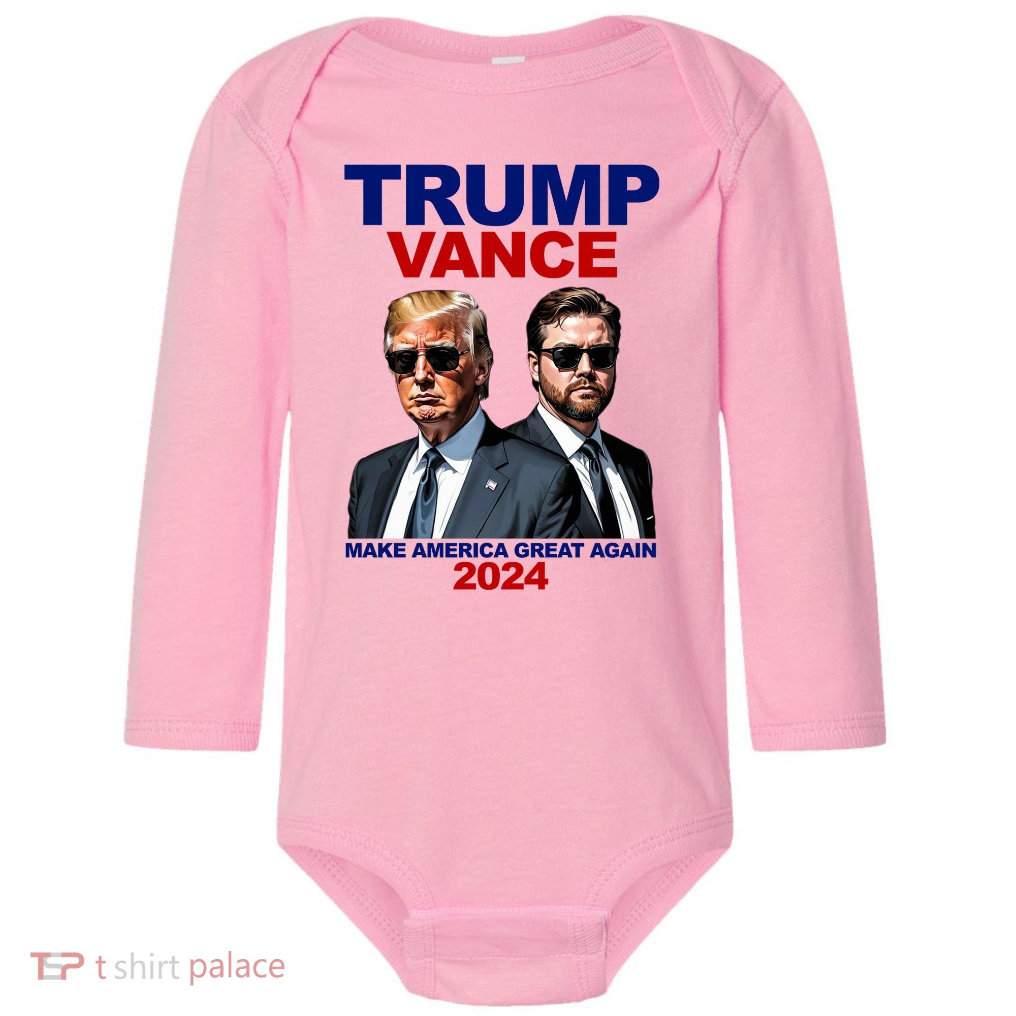 Trump Vance Make America Great Again 2024 Republican Baby Long Sleeve Bodysuit