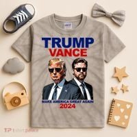 Trump Vance Make America Great Again 2024 Republican Kids Tie-Dye T-Shirt thumb 2