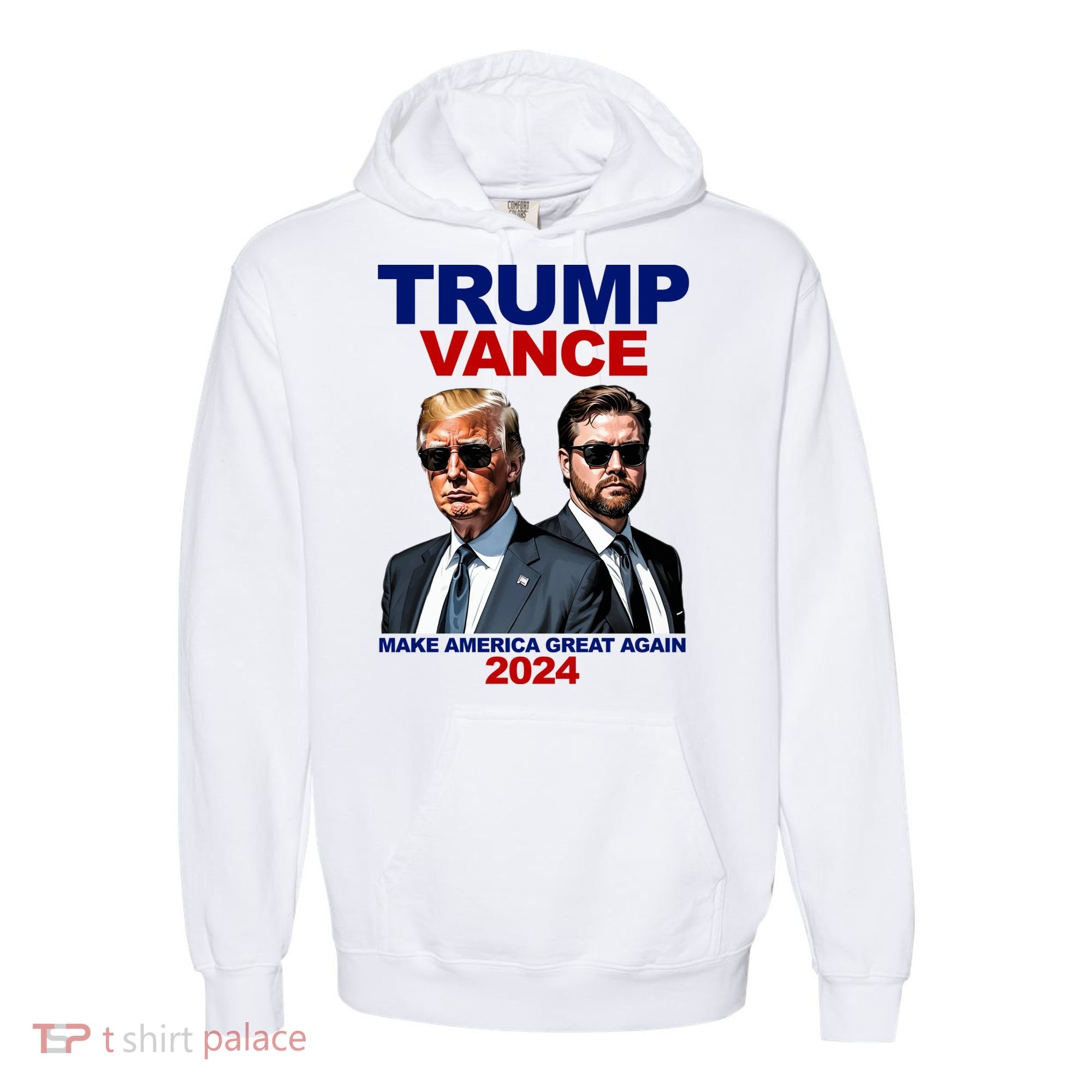 Trump Vance Make America Great Again 2024 Republican Comfort Colors Garment-Dyed Hooded Sweatshirt