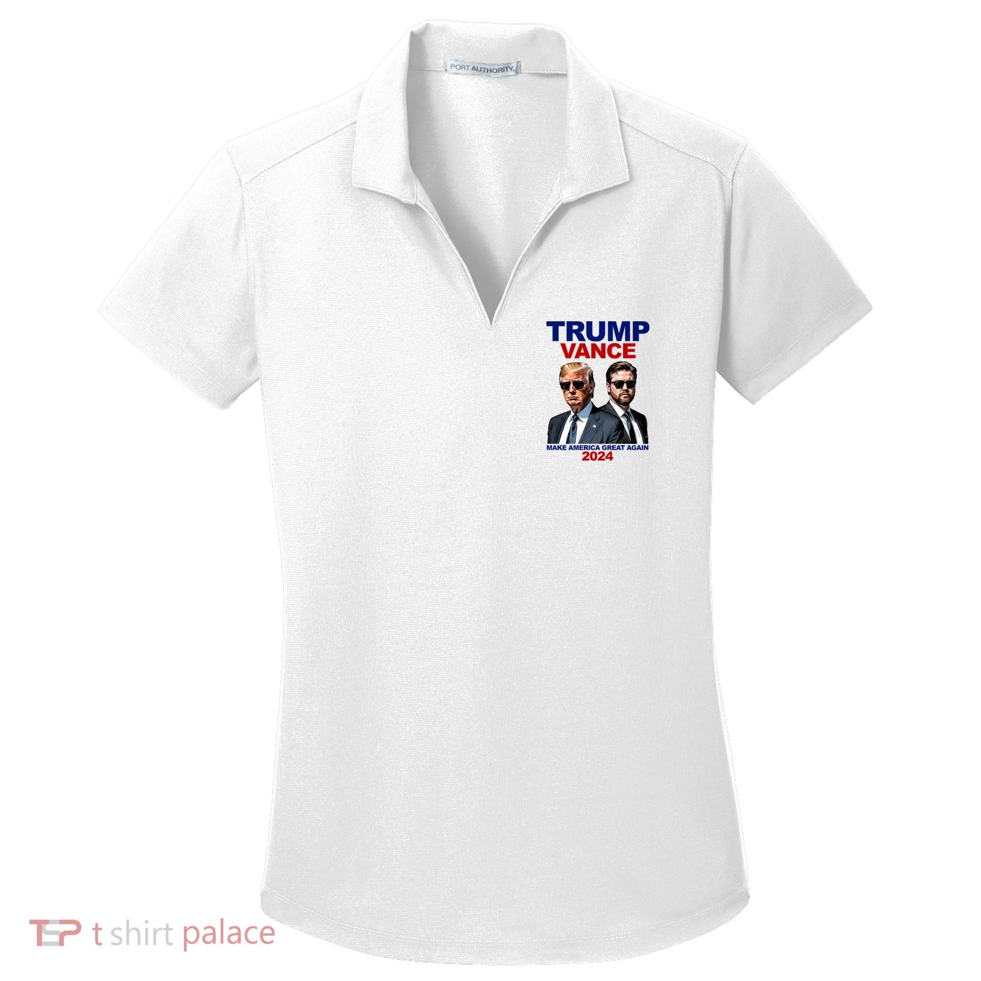 Trump Vance Make America Great Again 2024 Republican Women's Dry Zone Grid Polo