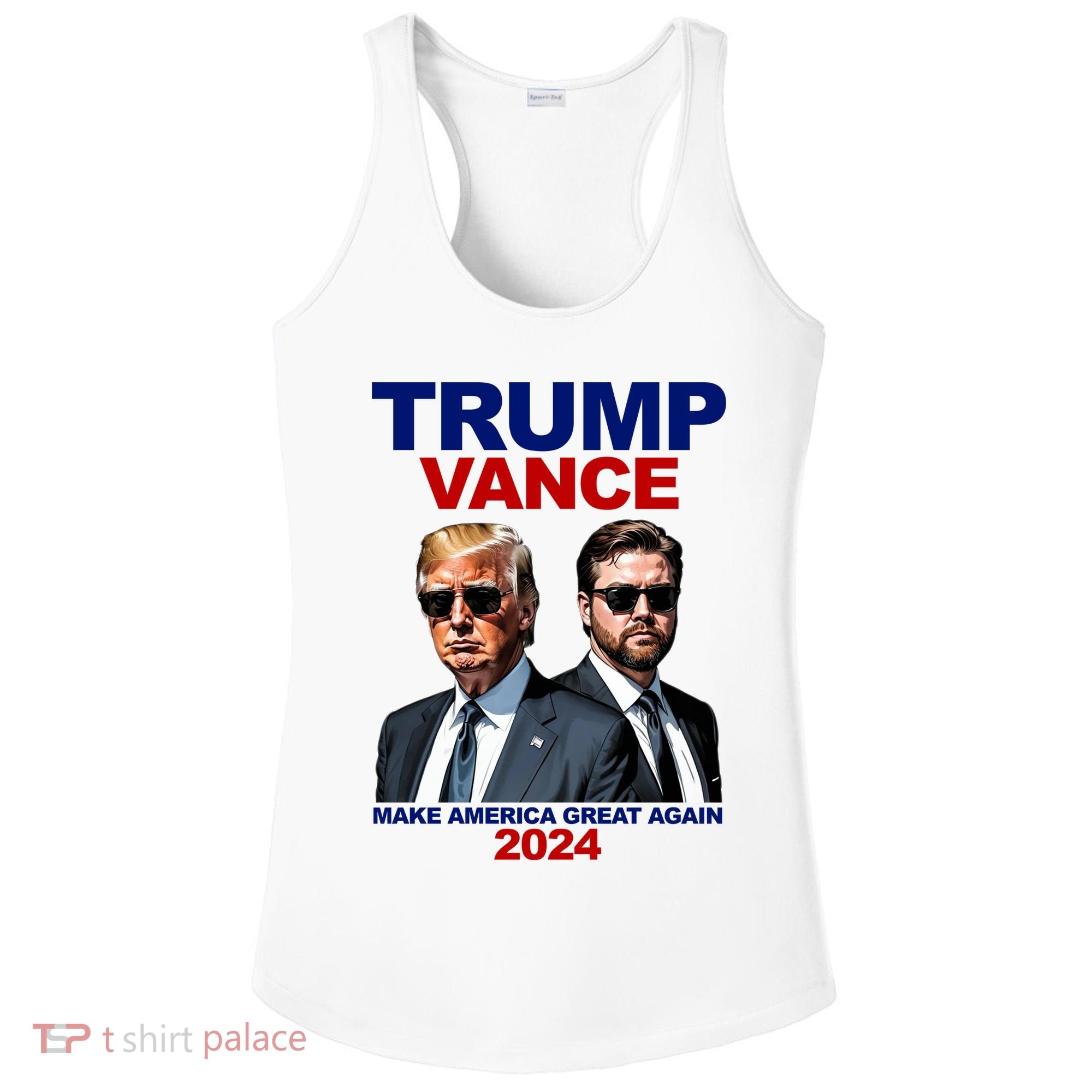 Trump Vance Make America Great Again 2024 Republican Ladies PosiCharge Competitor Racerback Tank