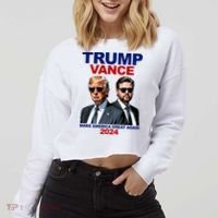 Trump Vance Make America Great Again 2024 Republican Cropped Pullover Crew thumb 2