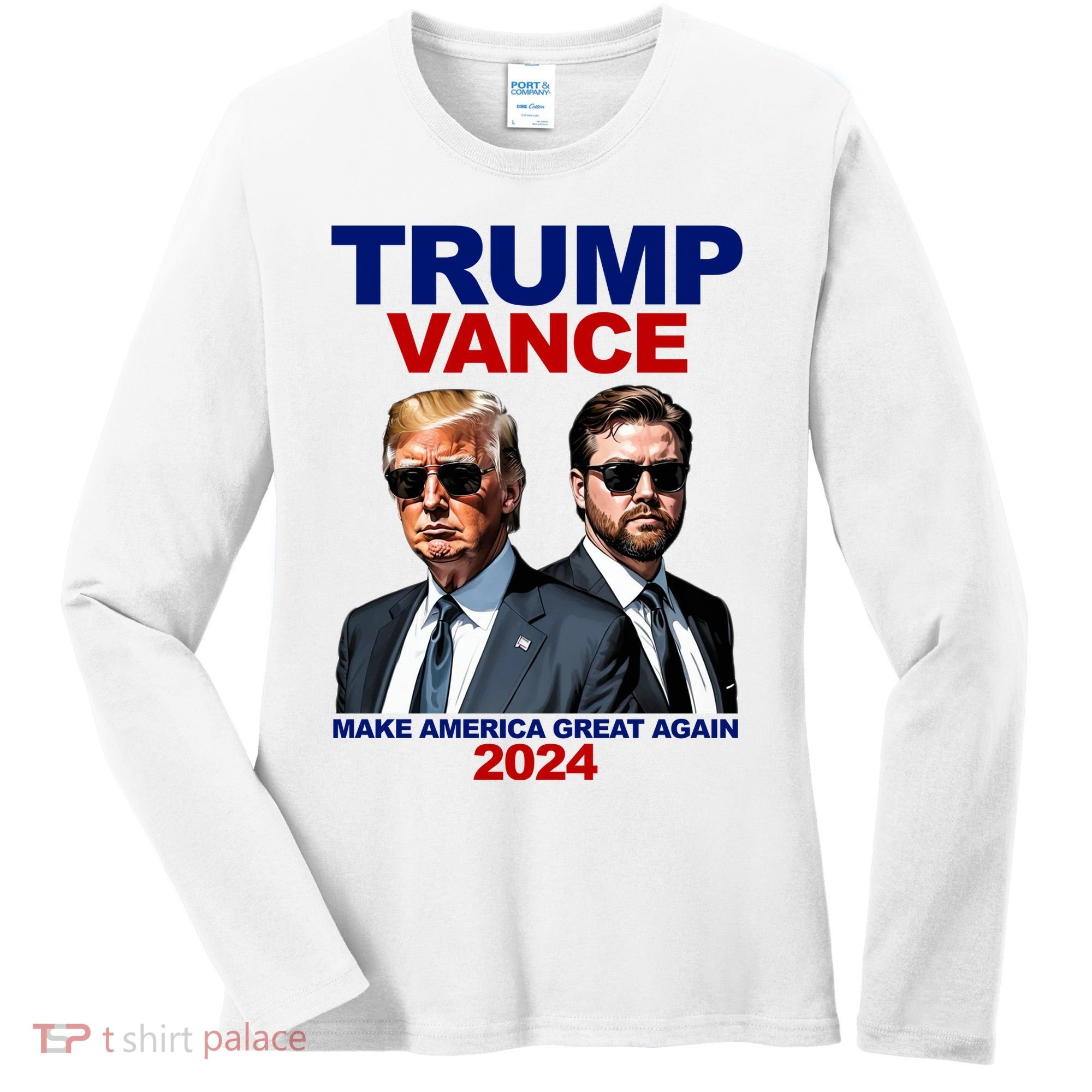 Trump Vance Make America Great Again 2024 Republican Women's Long Sleeve Shirt
