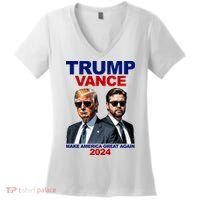 Trump Vance Make America Great Again 2024 Republican Women's V-Neck T-Shirt thumb 0
