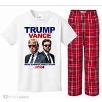 Trump Vance Make America Great Again 2024 Republican Kids Plaid Pajama Set thumb 0