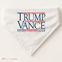 Trump Vance Make America Great Again 2024 Election USA-Made Doggie Bandana thumb 0