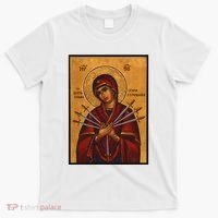 Theotokos Virgin Mary Of 7 Seven Swords Greek Orthodox T-Shirt thumb 0