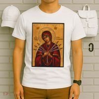 Theotokos Virgin Mary Of 7 Seven Swords Greek Orthodox T-Shirt thumb 6