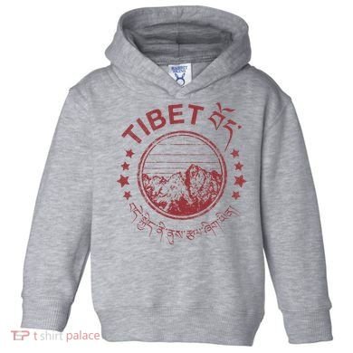 Tibet Vintage Mountains Tibetan Script Toddler Hoodie