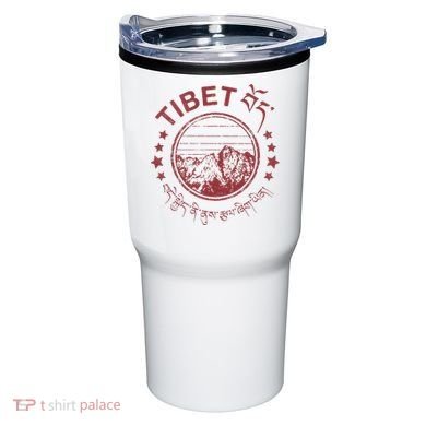 Tibet Vintage Mountains Tibetan Script Tumbler