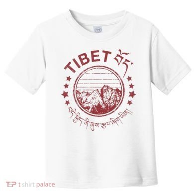 Tibet Vintage Mountains Tibetan Script Toddler T-Shirt