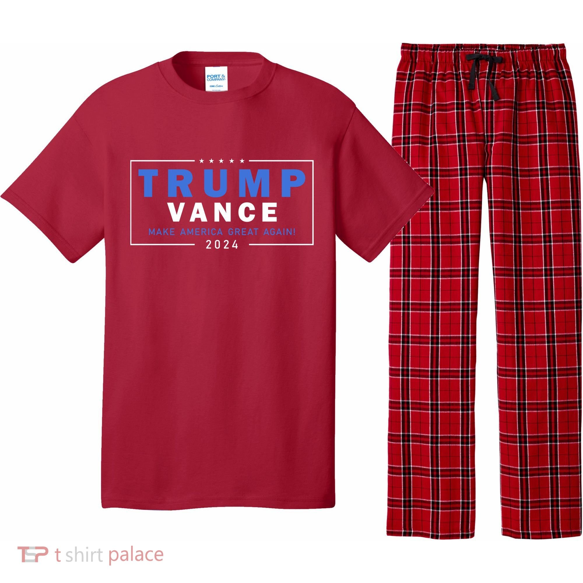Trump Vance Make America Great Again 2024 Usa Pajama Set