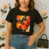 Tomato Vegetable Motif Art Tomato Comfort Colors Boxy T-Shirt thumb 2