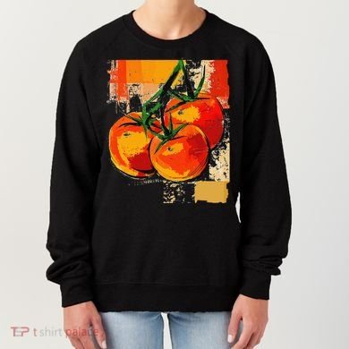 Tomato Vegetable Motif Art Tomato Women's Sweatshirt