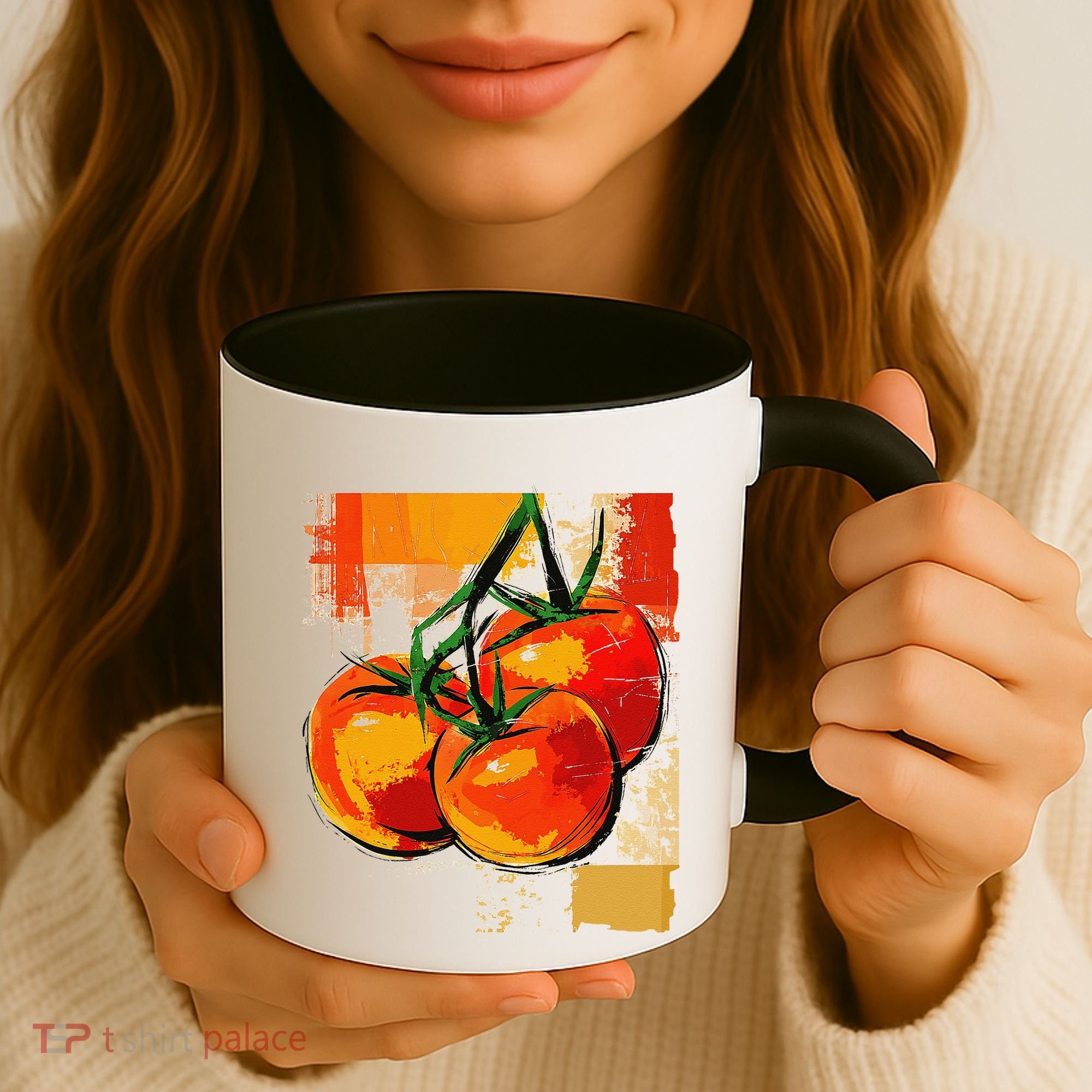 Tomato Vegetable Motif Art Tomato Coffee Mug