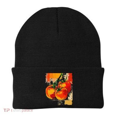 Tomato Vegetable Motif Art Tomato Beanie