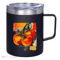 Tomato Vegetable Motif Art Tomato 12oz Stainless Steel Coffee Mug thumb 0