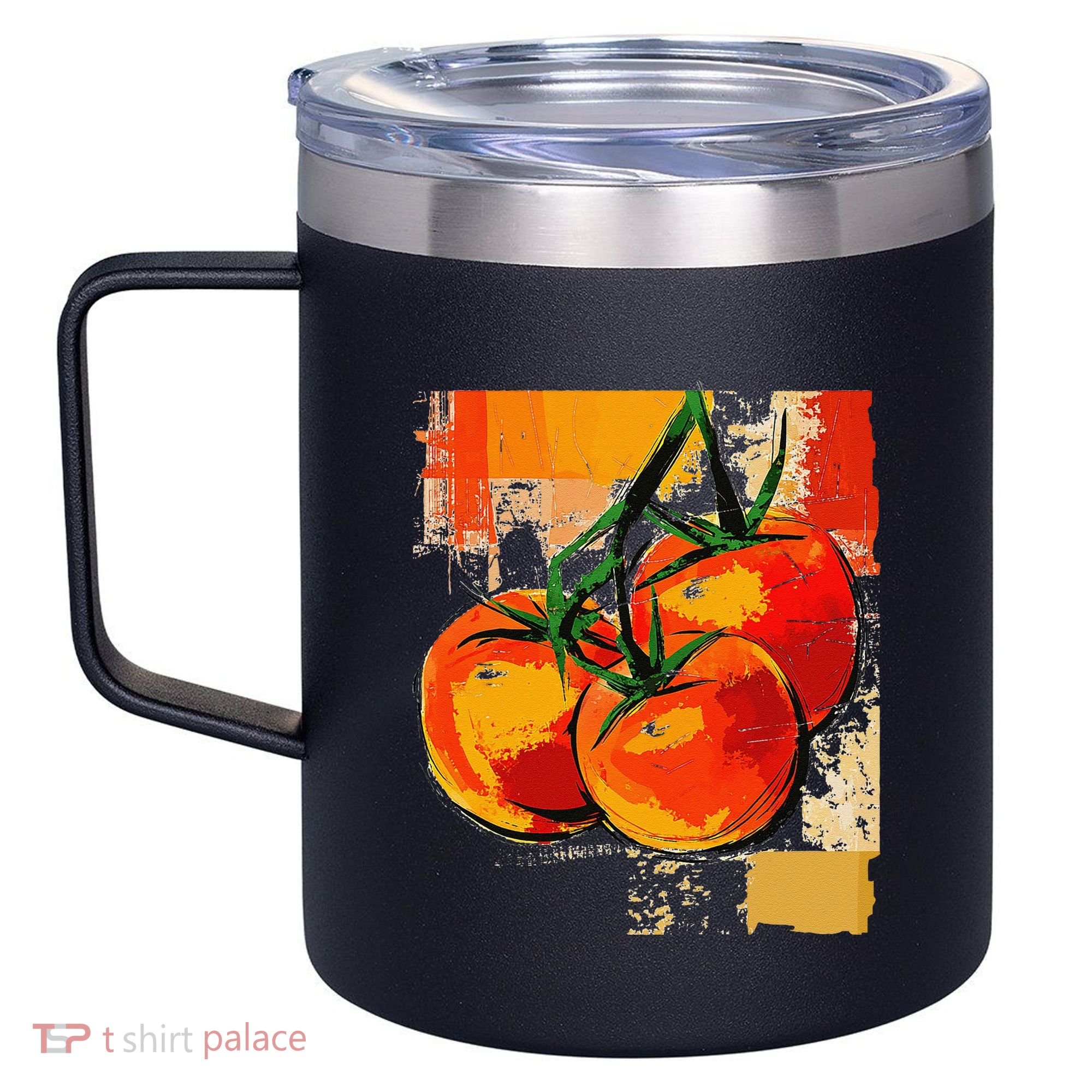 Tomato Vegetable Motif Art Tomato 12oz Stainless Steel Coffee Mug