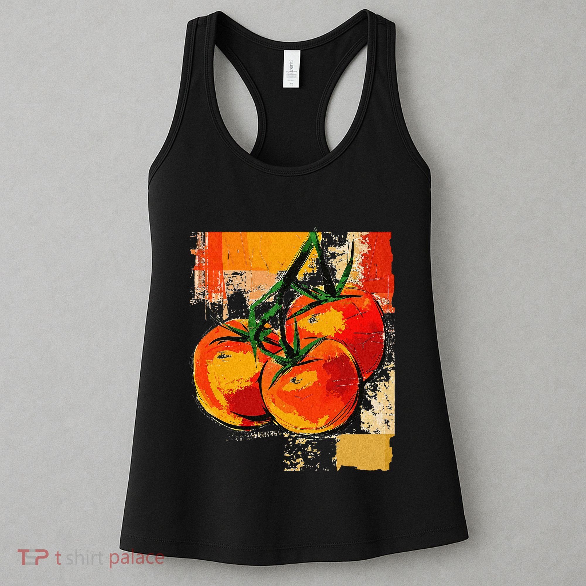Tomato Vegetable Motif Art Tomato Women's Tank Top