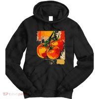 Tomato Vegetable Motif Art Tomato Tie Dye Hoodie thumb 0