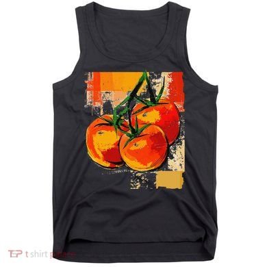 Tomato Vegetable Motif Art Tomato Tank Top