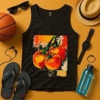 Tomato Vegetable Motif Art Tomato Tank Top thumb 4