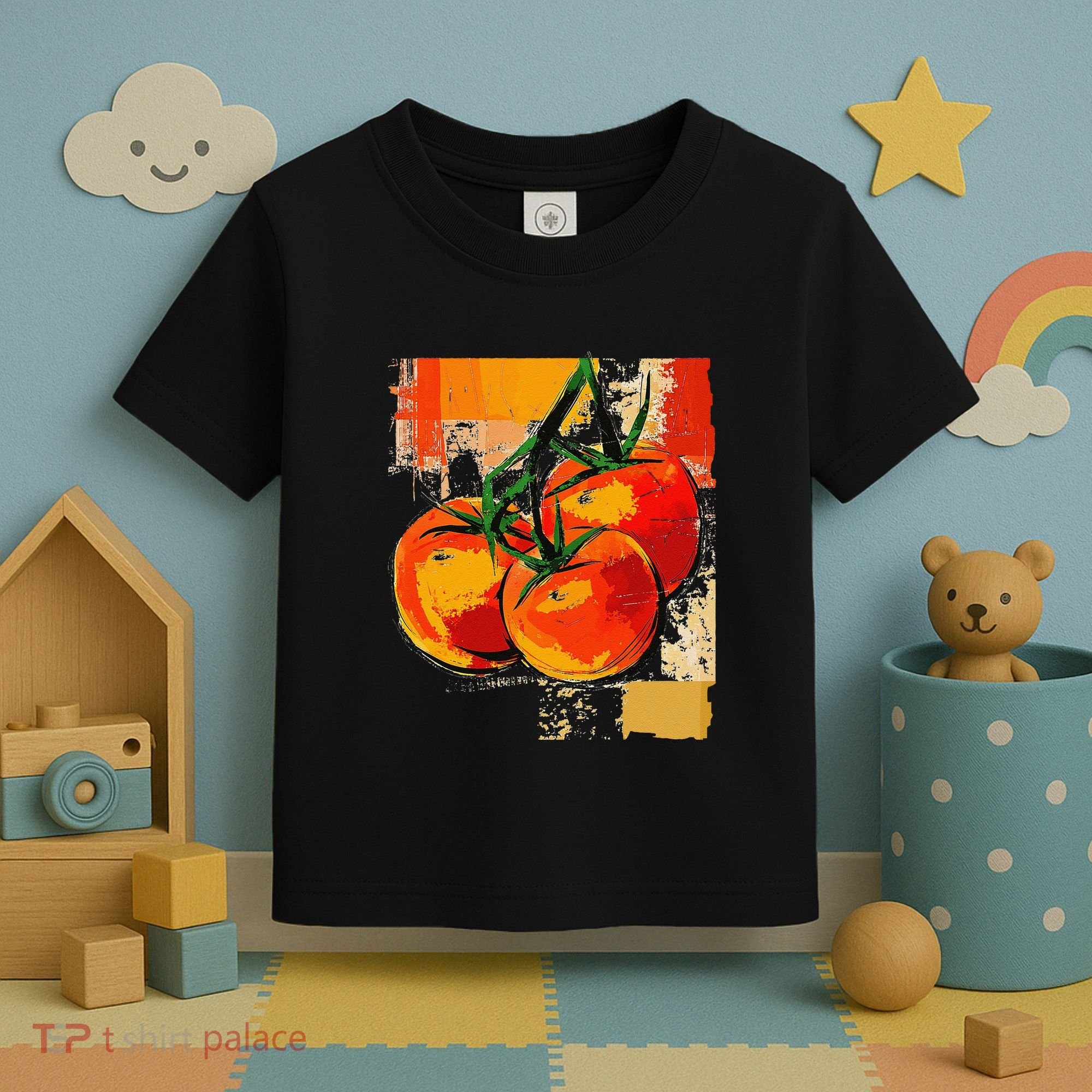 Tomato Vegetable Motif Art Tomato Toddler T-Shirt