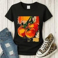 Tomato Vegetable Motif Art Tomato Women's T-Shirt thumb 3