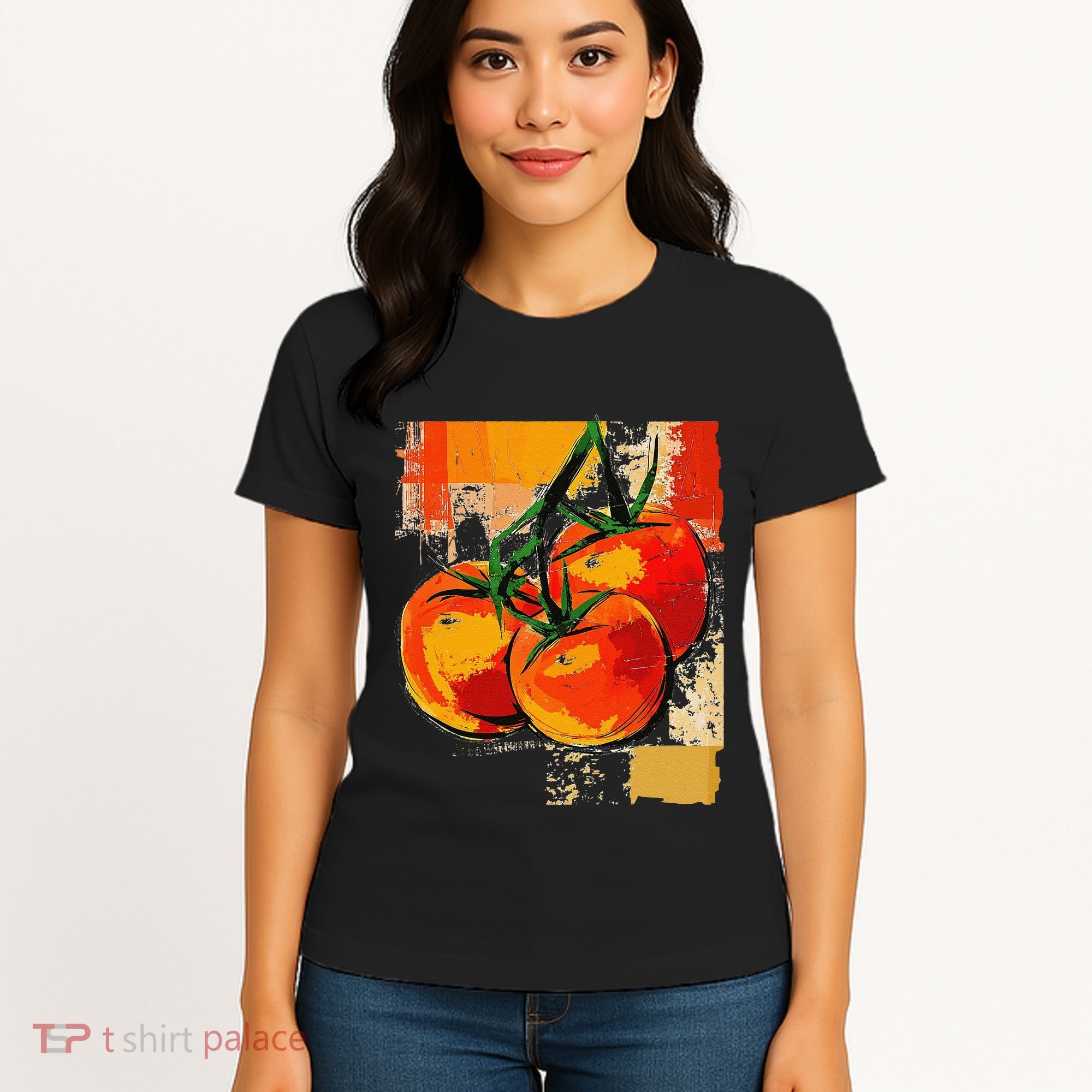 Tomato Vegetable Motif Art Tomato Women's T-Shirt