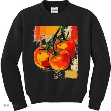 Tomato Vegetable Motif Art Tomato Kids Sweatshirt