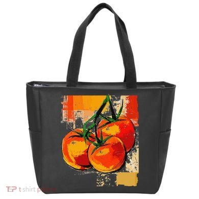 Tomato Vegetable Motif Art Tomato Tote Bag
