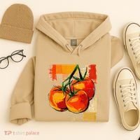 Tomato Vegetable Motif Art Tomato Hoodie thumb 4