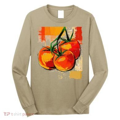 Tomato Vegetable Motif Art Tomato Long Sleeve Shirt