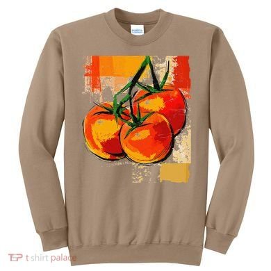 Tomato Vegetable Motif Art Tomato Sweatshirt