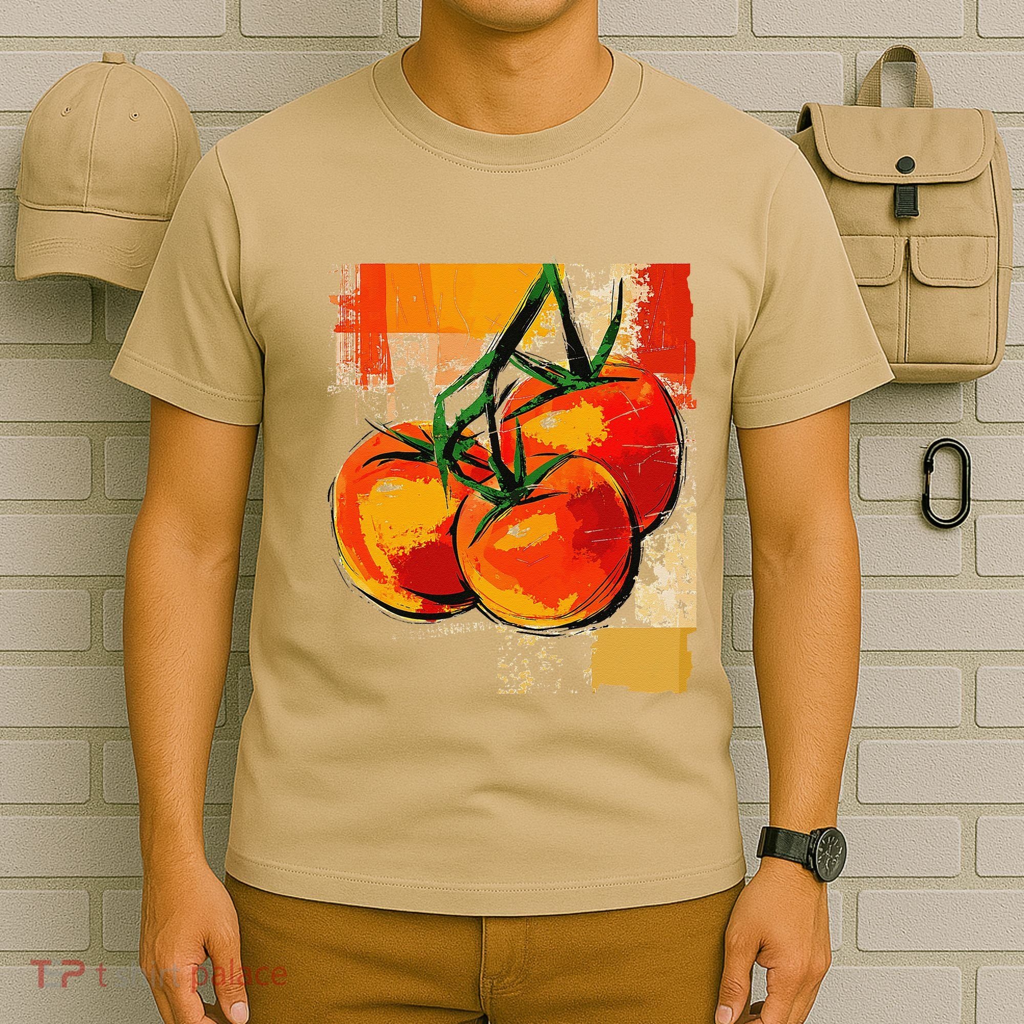 Tomato Vegetable Motif Art Tomato T-Shirt