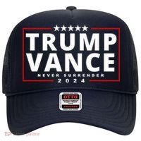 Trump Vance Never Surrender 2024 Politcal Hat thumb 0