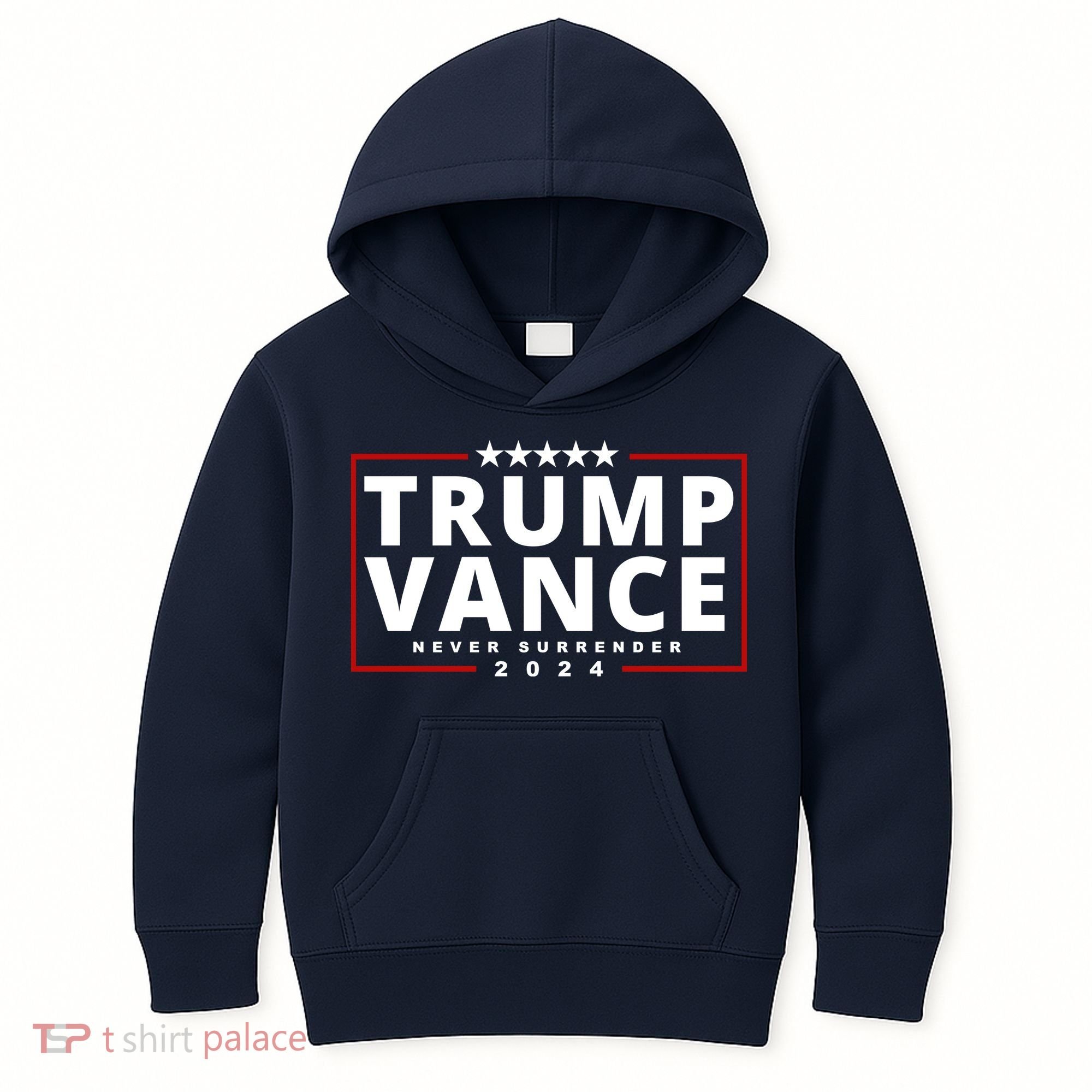 Trump Vance Never Surrender 2024 Politcal Kids Hoodie