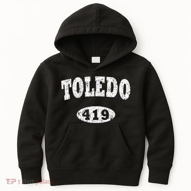 Toledo Vintage Ohio Area Code 419 Kids Hoodie