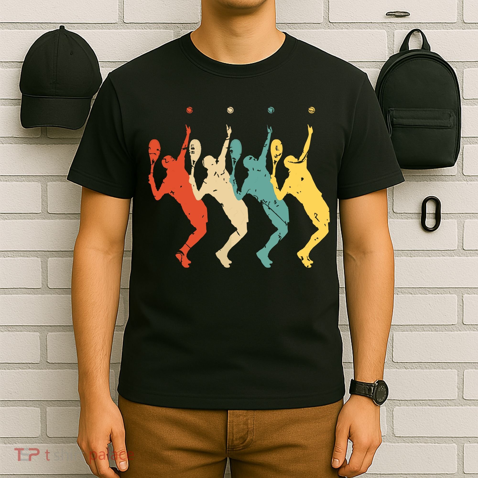 Tennis Vintage Retro 70s 80s Tennis Player T-Shirt