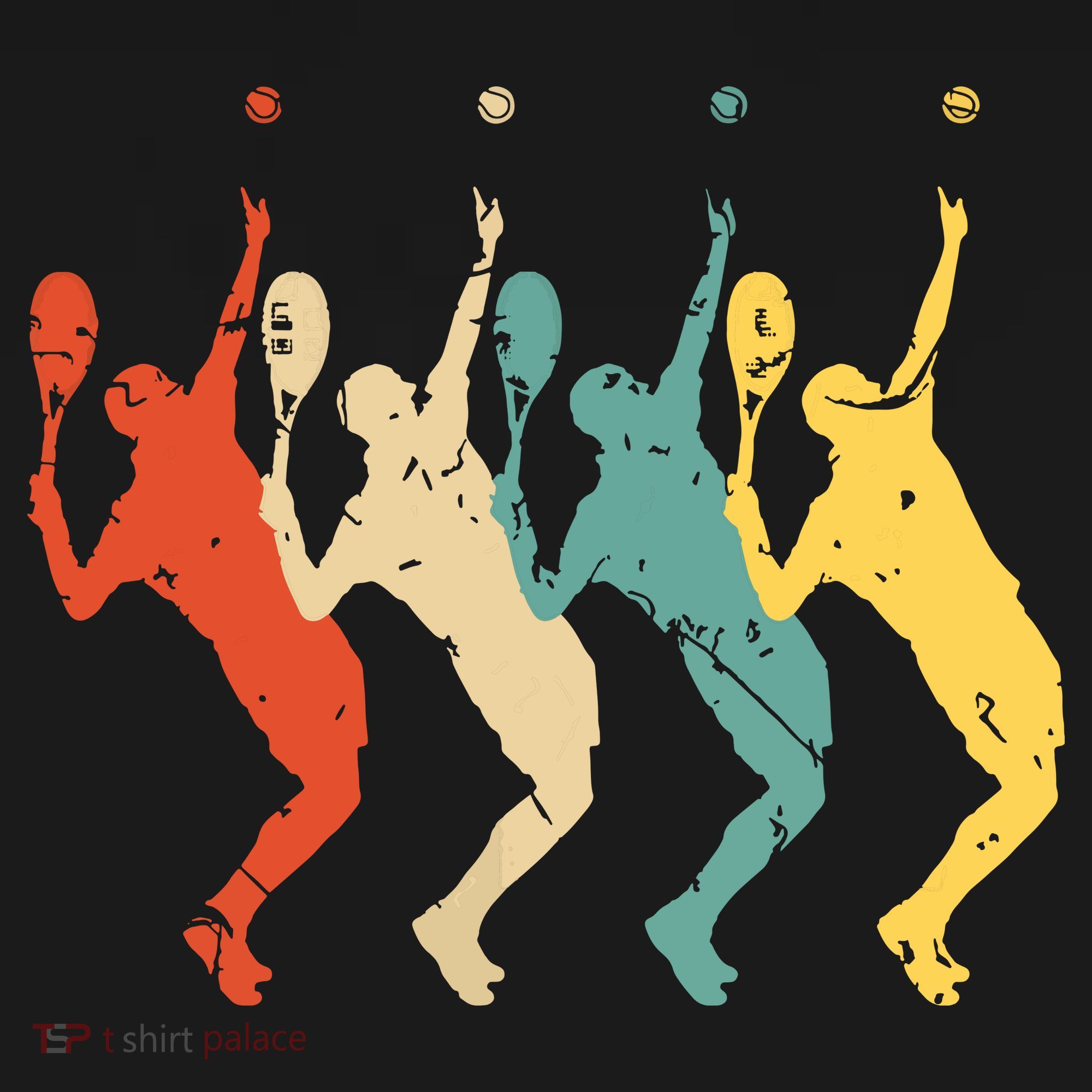Tennis Vintage Retro 70s 80s Tennis Player T-Shirt