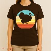 Turkey Vintage Retro Happy Thanksgiving  T-Shirt thumb 4