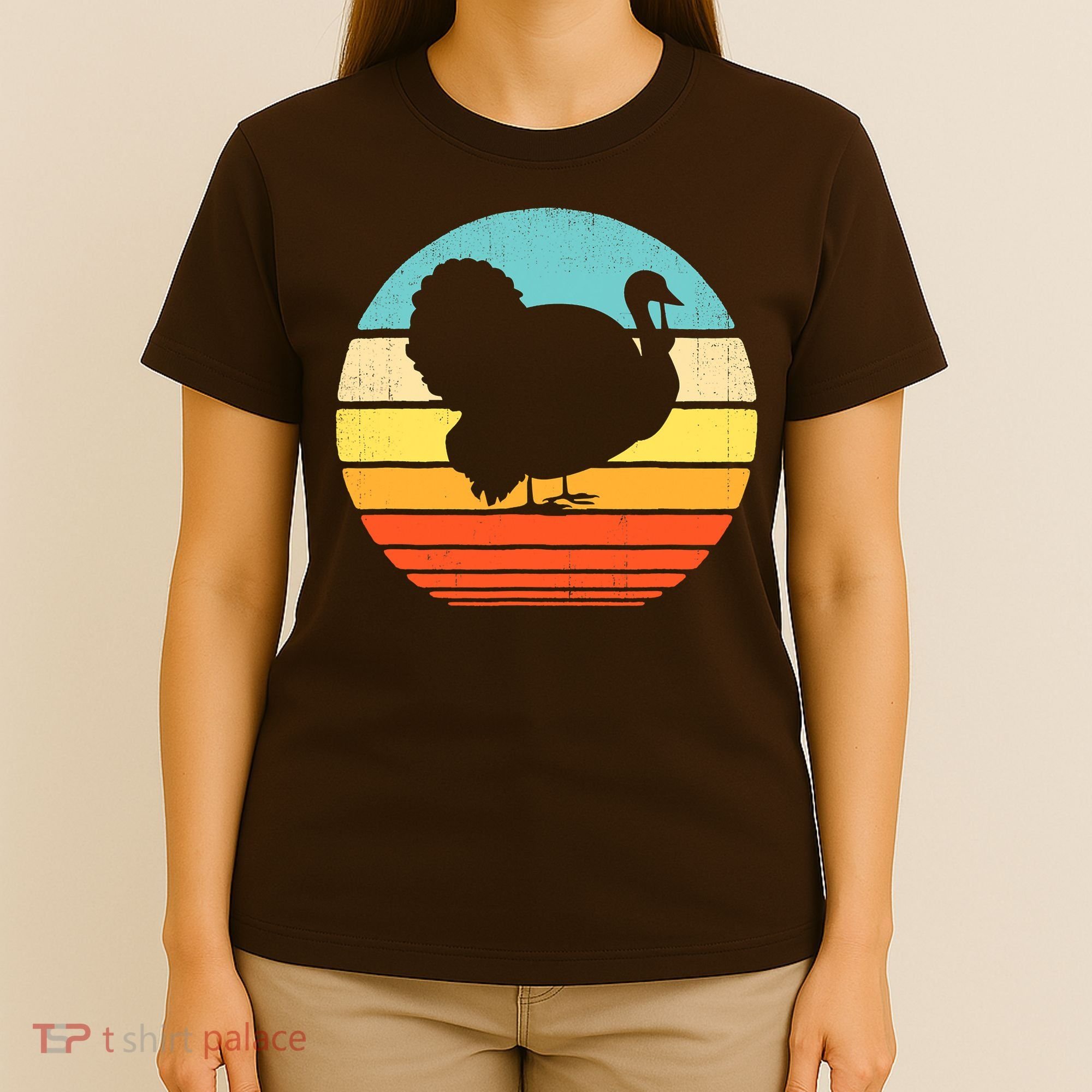 Turkey Vintage Retro Happy Thanksgiving  T-Shirt
