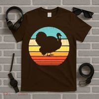 Turkey Vintage Retro Happy Thanksgiving  T-Shirt thumb 5