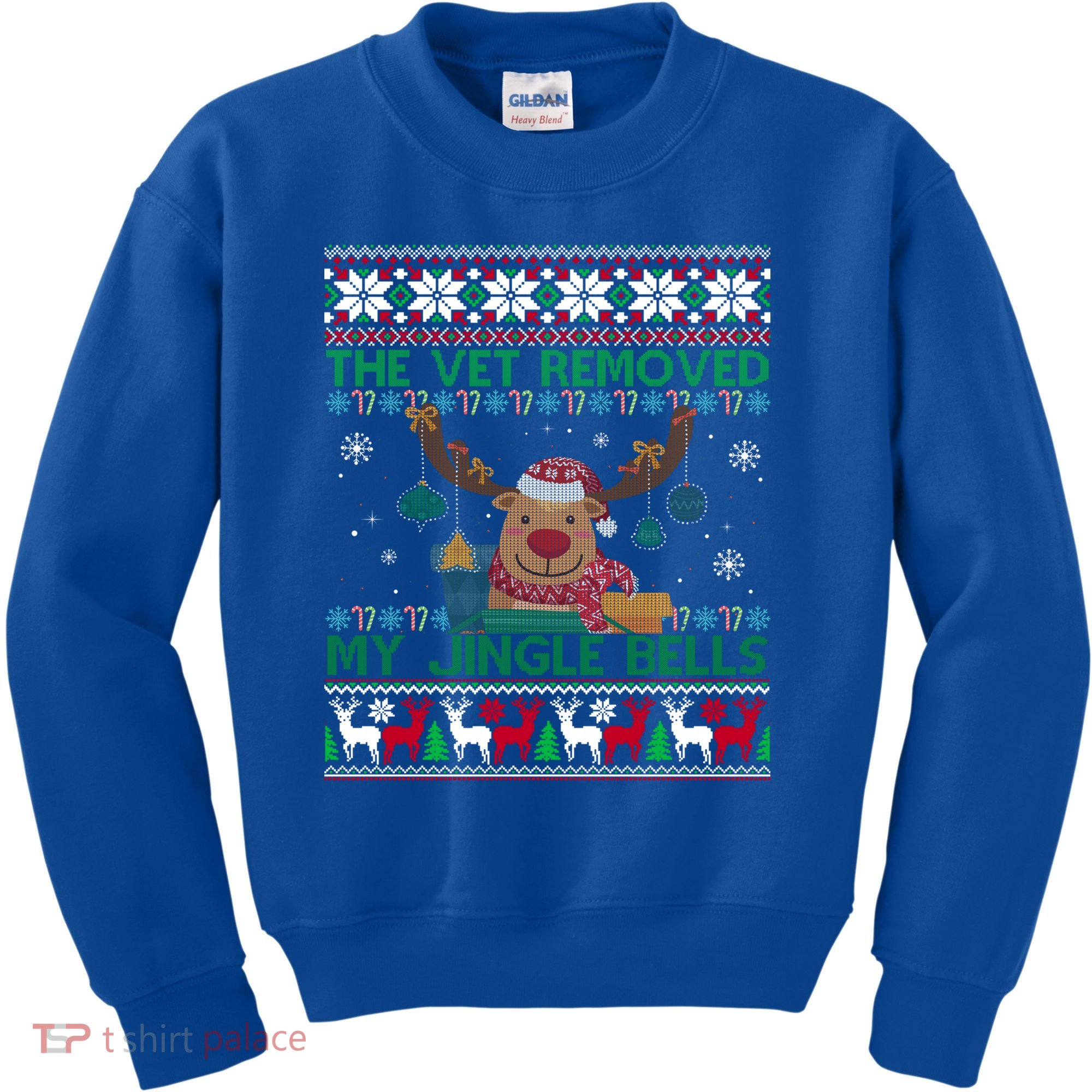 The Vet Removed My Jingle Bells Funny Reindeer Christmas Gift Kids Sweatshirt