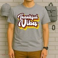 Thankful Vibes Retro Vintage T-Shirt thumb 6