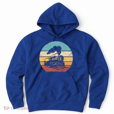 Train Vintage Sunset Retro Engineer Engine Conductor Hoodie