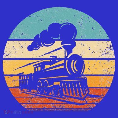 Train Vintage Sunset Retro Engineer Engine Conductor Apron