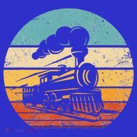 Train Vintage Sunset Retro Engineer Engine Conductor T-Shirt thumb 7